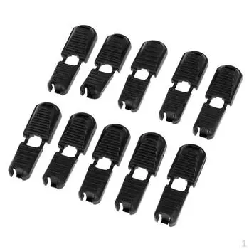 10x Съемных шнурков на молнии для улицы, черного цвета, для рюкзака, дорожных пакетов, сумок, курток,