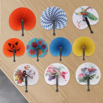 10x складные ручные вееры, складной дисплей для женщин, леди, девочек, декор, складная бумага для