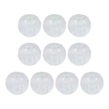 10x стеклянный подсвечник, прозрачный простой прозрачный центральный элемент стола, обету