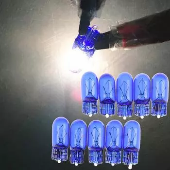 10X T10 168 W5W 5W Галогеновая белая шаровая ксеноновая лампа габаритного света для передней фары 12 В белый