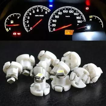 10x T4 T4.2 Neo Wedge 1-SMD светодиодные кластерные лампы для приборной панели, климат-контроля, белые лампы для тюнинга автомобилей, деталей интерьера, аксессуаров, товаров белый