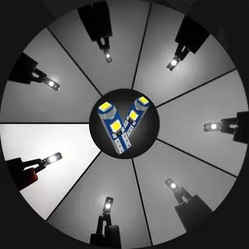 10X T5 светодиодные лампы W3w автомобильные фары номерной знак мотоцикл приборная панель свет авто 3smd 12v Canbus интерьер мини красный купол лампы для чтения белый