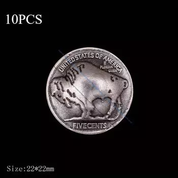 10X Винтажный кончо с головой буйвола, на винте, для ремня, кожаного ремесла, седла, сумочки, багажной сумки, фурнитура, декор 10PCS