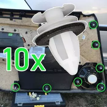 10X зажимы для отделки карт дверной панели с пенопластовой прокладкой для Porsche 924 928 944, передняя и задняя внутренняя облицовка, фиксатор багажника, крепеж 10pcs