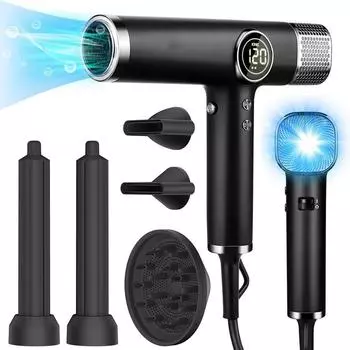 110000RPM Professional Hair Dryer Brushless Negative Ions Blow Dryer Super Powerful Wind Lownoise Salon 1600W Electric Blower us