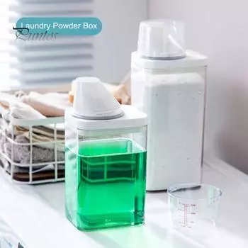 1100/1800/2300 мл Отличный герметичный прозрачный видимый дозатор жидкого моющего средства с большим отверстием герметичный ящик для хранения стирального порошка 2300ML