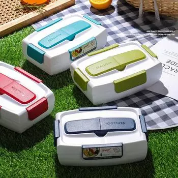 1100 мл студенческий ланч-бокс для фитнеса, снижения веса, легкая еда, фруктовый овощной салат, сохраняющий свежесть, контейнер для еды в офисе и на работе бирюзовый