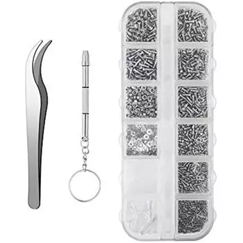 1100 шт. комплект для ремонта солнцезащитных очков и очков, мини-отвертка из нержавеющей стали, пинцет, часы, очки, комплект для ремонта очков и очков 1100Pcs