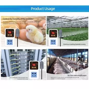 110-220 В 10 А 1500 Вт электронный контроллер влажности интеллектуальный цифровой дисплей контроль влажности EU Plug