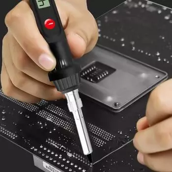 110/220 В электрический паяльник с регулируемой температурой, ремонт, сварка, паяльная паяльная станция, нагревательные наконечники для карандашей, инструмент для мастерской 110v чёрный