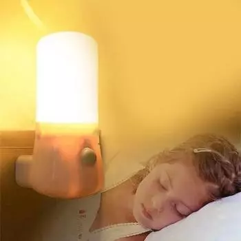 110/220 В настенная розетка для кормления светодиодный мини-ночник с вилкой США прикроватная лампа для детей, детской спальни, лампа для украшения дома US белый