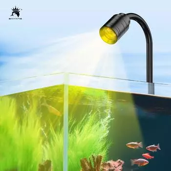 110-240V mini fish tank spotlight South American landscaping small aquarium clip light fish tank light led light EU Plug