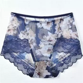 110 кг, сексуальные трусики больших размеров, кружевные трусики, женское нижнее белье, брюки со средней талией, нижнее белье, подходящее для больших бедер XL чёрный