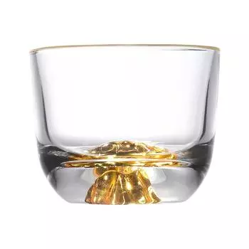 110 мл 4 унции прозрачные маленькие стеклянные стаканы для спиртного соджу с золотым ободком и полукруглым дном в форме горы, чашка для чая Kong Fu Master 101-200ml