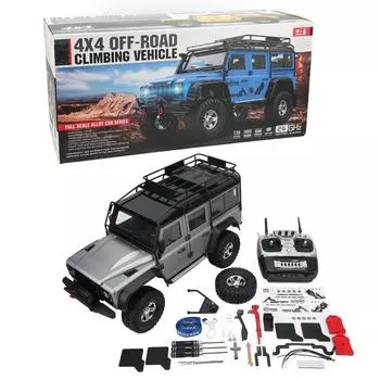 110 RC Гусеничный автомобиль Реалистичная структура Открывающаяся дверь Игрушечный автомобиль для скалолазания с 9 кг водонепроницаемым рулевым управлением