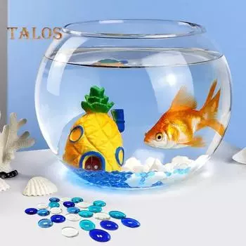 110 шт. 500 г стеклянный камень разных цветов наполнитель для ваз аквариумы DIY ремесла подсвечник украшение синий прозрачный декоративный набор бусин синий