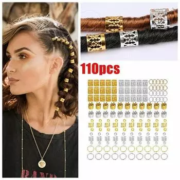 110 шт. Дреды Аксессуары для волос Кольца для волос Дреды LM