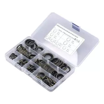 110 шт. масляная уплотнительная шайба M6 M8 M10 M12 M14 M16 M18 M20 металлическая резиновая уплотнительная масляная прокладка металлическая уплотнительная шайба чёрный