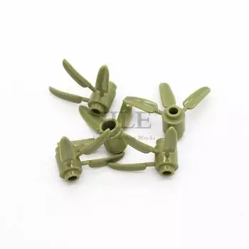 110 шт. MOC DIY Строительные блоки Кирпич-растение Круглый 1x1 с 3 листьями бамбука Дерево Совместимый 30176 Детские фигурки Пластиковые игрушки