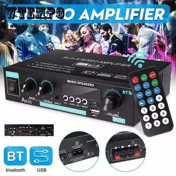 110 В/220 В 400 Вт 400 Вт мини 2,0-канальный цифровой усилитель Bluetooth 5,0 приемник USB музыкальный плеер стерео домашний/автомобиль/морской аудиоусилитель EU Plug