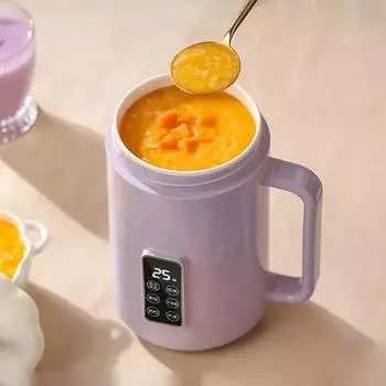 110 В/220 В электрическая кастрюля для тушения, чайник, мультиварка, портативная кастрюля для приготовления риса, рагу, каши, супа, дорожная подогреваемая чашка 1000 мл 110V voltage&us фиолетовый