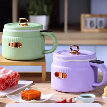 110 В/220 В электрическая рисоварка Smart Cooking Pot Мультиварка Ланч-бокс Рисоварки Горшок для общежития Электрическая сковорода с антипригарным покрытием us фиолетовый