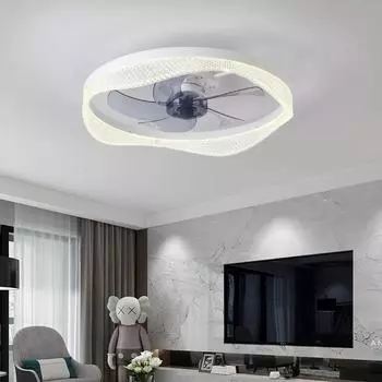 110 В 220 В Умный пульт дистанционного управления потолочный вентилятор со светодиодной подсветкой Потолочный вентилятор с подсветкой Трехцветная подсветка вентилятора с дистанционным управлением 110V