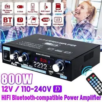 110 В-240 В цифровой Hi-Fi усилитель Hi-Fi цифровой 2,0 усилитель звука AK35 Bluetooth усилители автомобиля