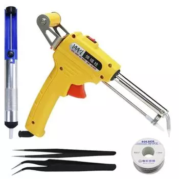 110 В 60 Вт автоматический сварочный электрический паяльник ручной набор инструментов для пайки US 110V external heat жёлтый