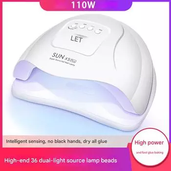 110 Вт 36 светодиодов УФ лампа для сушки геля для ногтей, Профессиональная светодиодная УФ сушка для ногтей, Лампа для гель-лака, Салонный маникюр