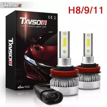 110 Вт светодиодные фары белого света с быстрым рассеиванием тепла 9005 9006 9012 H1 H7 H11 замена автомобильной лампы для вождения 10000LM&6000K&9006/HB4