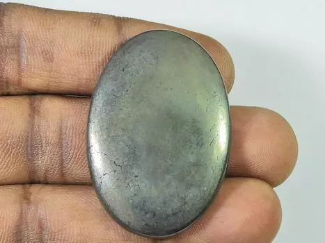 110Cts. ААА Appache Золотой Пирит Овальный Кристалл Кабошон Свободный Драгоценный Камень 29X43MM SK-2413