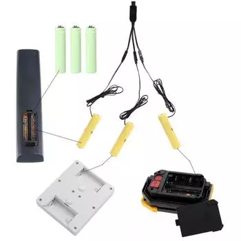 110см 1 до 3 ААА Батарея Устранить USB Питание для зубной щетки Игрушка Фонарик Часы Рация Рождественская полоса Свет 2AAA