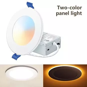 110V 220V LED Downlight 12W 9W LED Dual Color Panel Night Lamp Round Ceiling Light For Bedroom Living Room Decor Lighting