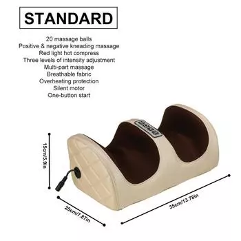 110в-240в Электрический массажер для ног Шиацу Роликовый массаж ног Тепловая терапия Массажная машина для ног для снятия усталости ног Женский/Мужской подарок S