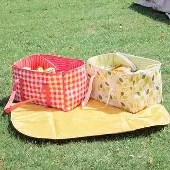 110x90 см коврик для пикника на открытом воздухе сумка из ткани Оксфорд водонепроницаемый песчаный пляжный плед портативный складной 2-в-1 кемпинговый влагостойкий коврик для хранения жёлтый
