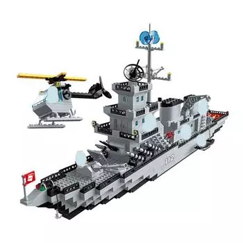 112 Крейсер Линкор Авианосец Военная Сборка Модель Мальчик Собранные Строительные Блоки Подключаемые Игрушки Подарки