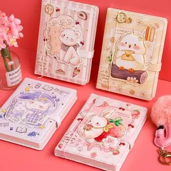 112 страниц блокнот из искусственной кожи с магнитной застежкой блокнот для записей кролик бумага для заметок офис Style 1