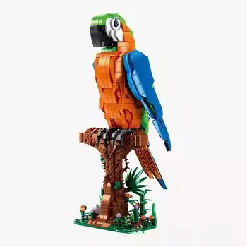 1138PCS Parrot Building Blocks Movable Wings Durable ABS Creative Desk Decor Educational Toy Gift for Kids Adults Birthday