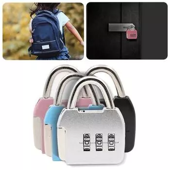 113U навесной замок с паролем, многоцелевой противоугонный точный багаж, цинковый сплав, циферблат, комбинация цифр, ящик для навесного замка небесно-голубой