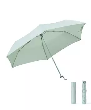 114 г хранения Складной зонт Защита от ультрафиолета Спицы зонта из стекловолокна Подходит как для солнца, так и для дождя Водонепроницаемость 400T Совместим с классом ветроустойчивости 5 светло-зеленый