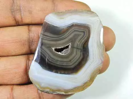 114Cts. Окрашенный черный друзовый агат, фантазийный кристалл кабошон, драгоценный камень россыпью 41X58MM SK-2239