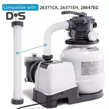 11535 Шланг насоса для бассейна 16 дюймов Шланг для плавательного бассейна Соединительный шланг Запасная часть для насосов песчаного фильтра для бассейна Системы соленой воды белый