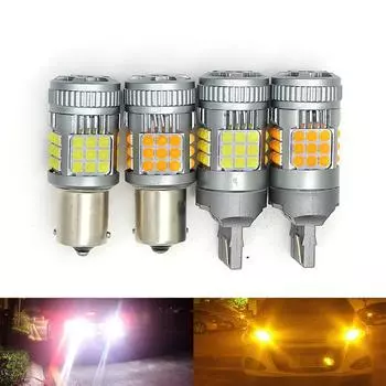 1156 BA15S P21W 7440 W21W Светодиодные лампы 36SMD CanBus Лампа Указатель поворота заднего хода Светодиодные фонари для автомобилей Белый Янтарный 1 piece 7440 Yellow