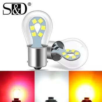 1156 BA15S P21W Led BAU15S PY21W 1157 BAY15D P21/5W BA15D Светодиодные лампы 12SMD 3030 Чипы Светодиодные авто Белый Автомобильный указатель поворота Лампа заднего хода Красный Желтый 1156 BA15S P21W белый
