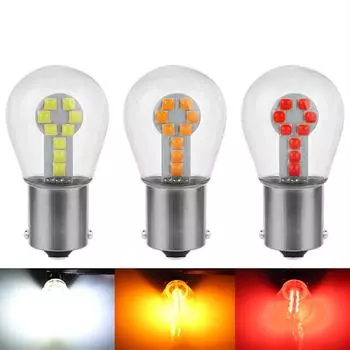1156 BA15S P21W светодиодные лампы 1157 BAY15D P21/5W светодиодные лампы 18SMD автомобильные противотуманные фары указатель поворота лампа индикатор 12 В белый красный желтый