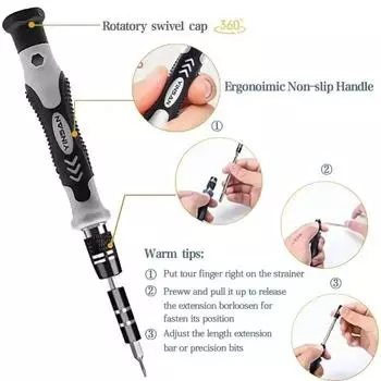 115/122 in 1 Precision Multifunctional Screwdriver Set Magnetic Screw Driver Bit Repair Screwdrive Kit Hand Tools for PC Watch