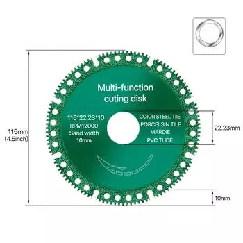 115/125 мм Паяный алмазный пильный диск Отрезной диск 22,23 мм Сталь Металл Камень Чугун Стальная арматура Алюминий 115mm