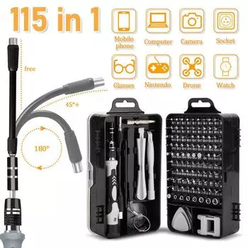 115 in 1 Precision Screwdriver Set Magnetic Mini Screw Nuts Bits WEEKS Multifunction Household Repair Tools Kit Hardware Device