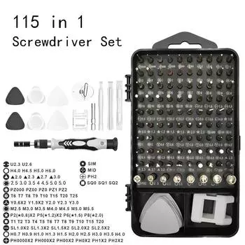 115 в 1 многофункциональный прецизионный магнитный набор отверток компьютер ПК мобильный телефон ремонт оборудования набор отверток ручной инструмент